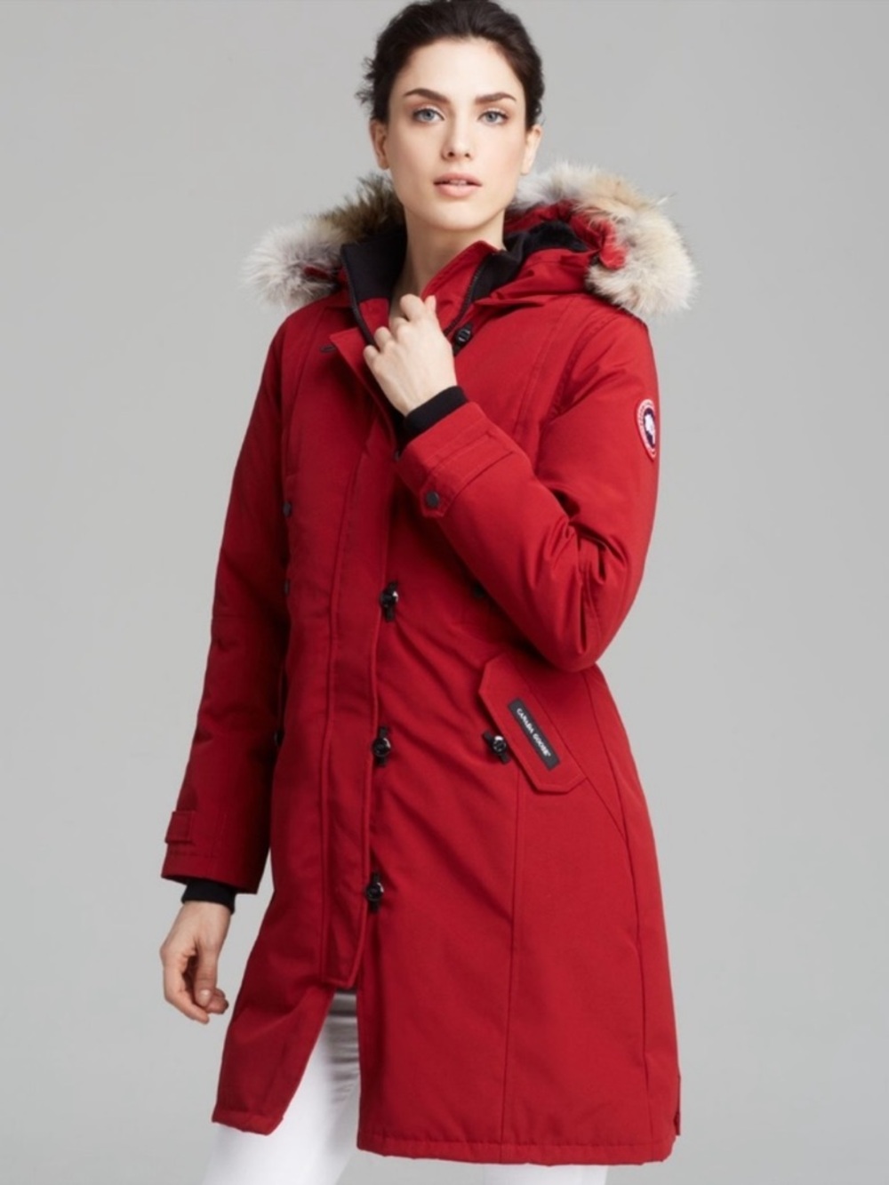 $1,200 CANADA GOOSE “Kensington Parka” Down Coat Women’s Medium in Red